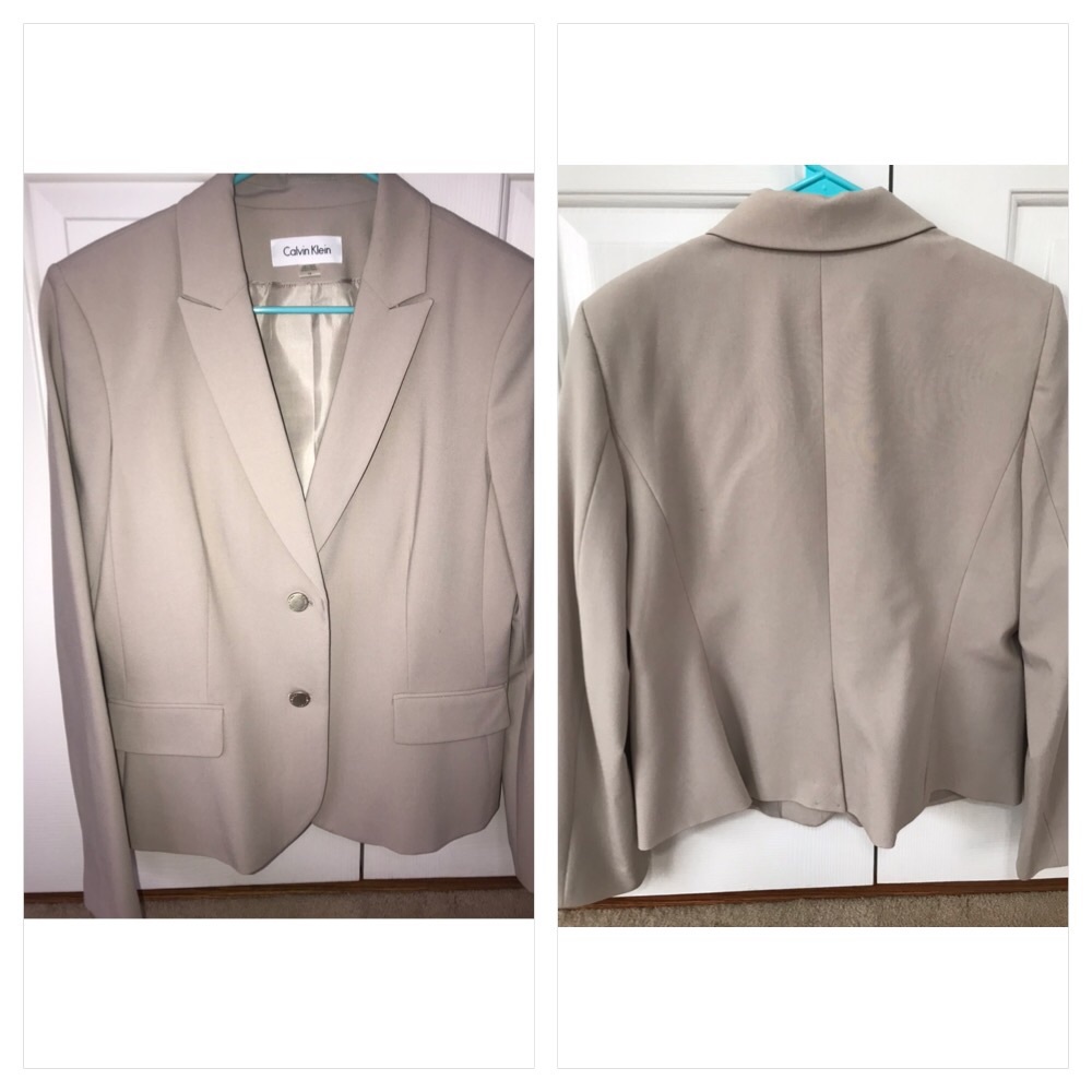 Calvin Klein Beige Blazer Size 14